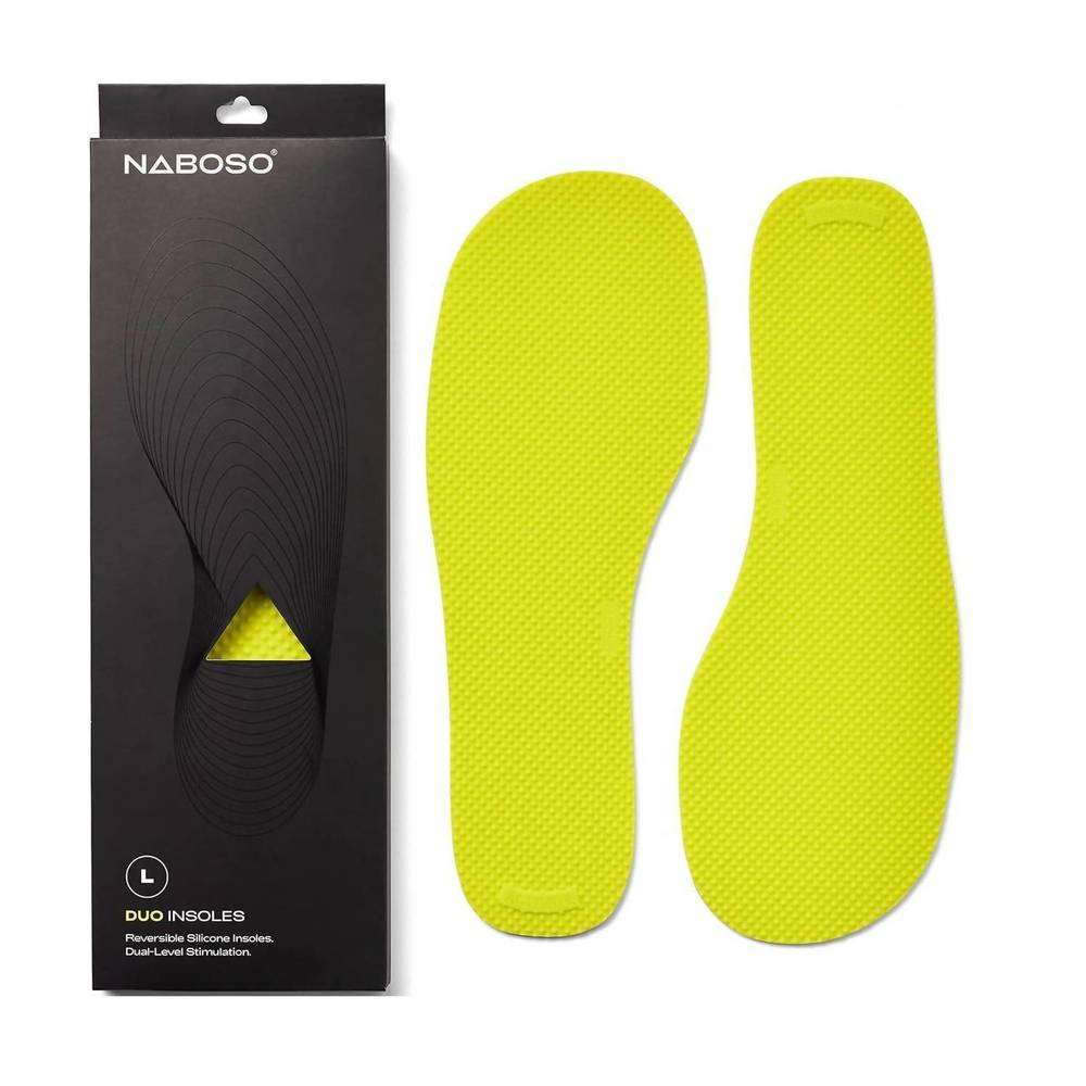 Naboso Men's Neon Yellow Duo Insoles - Sensory Stimulation Casual Insoles